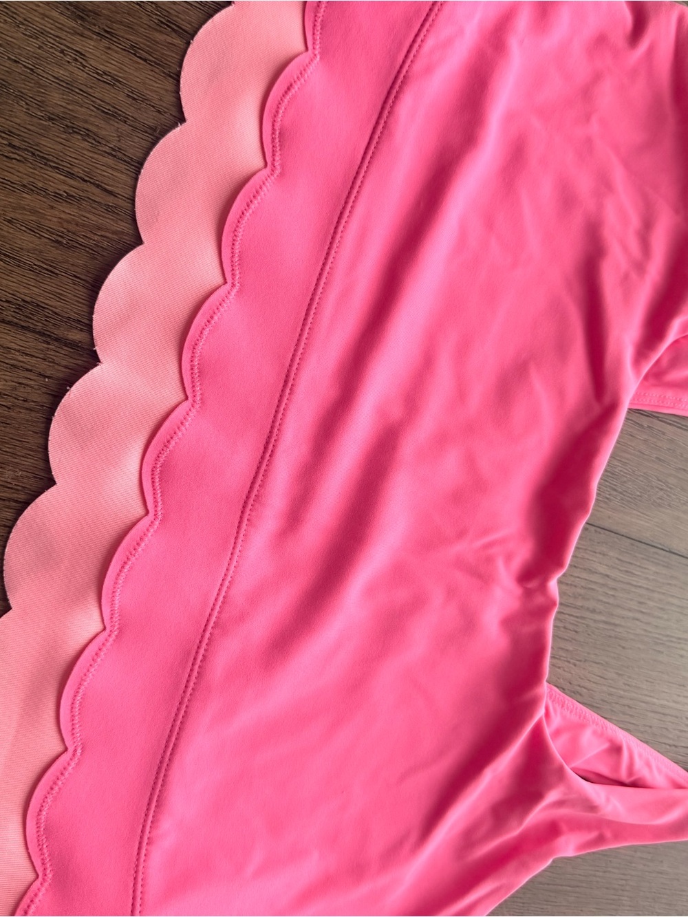 JoyLab Pink Scallop-Edge Sports Bra - Picture 2 of 6
